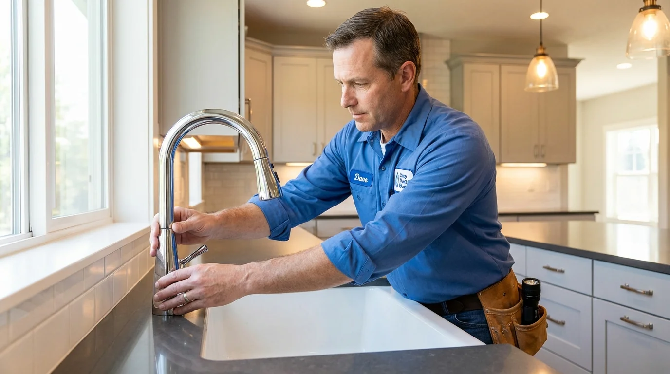 Kitchen faucet installation by Johns Plumbing LLC in Oliver